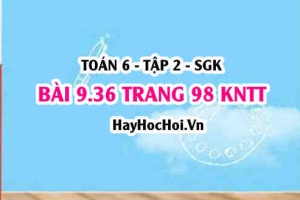 Bài 9.36 trang 98 Toán 6 Tập 2 Kết nối tri thức